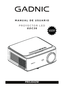 Manual de uso Gadnic PROJ042W Proyector