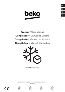 Manual BEKO B3RMFNE314W Congelador