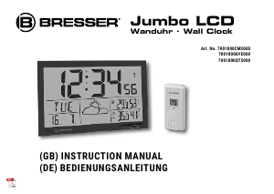 Handleiding Bresser 7001800GYE000 Jumbo LCD Weerstation