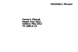 Manual Vauxhall Movano (2012)