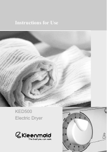 Manual Kleenmaid KED500 Dryer