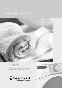 Manual Kleenmaid KED600 Dryer