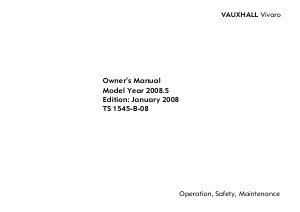 Manual Vauxhall Vivaro (2008)