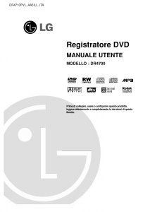 Manuale LG DR4710PVL Lettore DVD