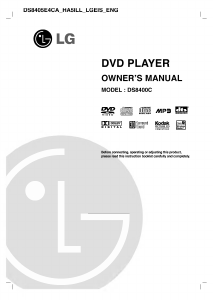 Manual LG DS8400E4CA DVD Player