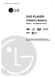 Manual LG DV4751E DVD Player