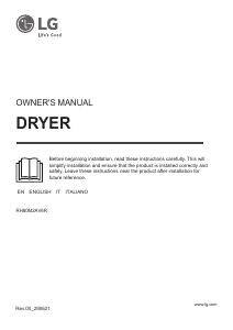 Manual LG RH80M2AV6R Dryer