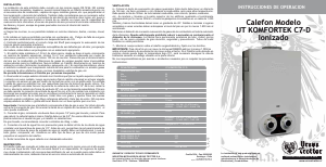 Manual de uso Ursus Trotter C7-D GL Komfortek Calentador de agua