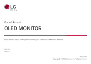 Manual LG 27EP950-B LED Monitor