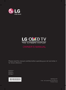 Manual LG 55EC900V OLED Television