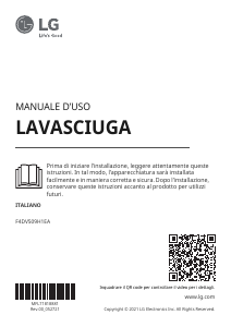 Manuale LG F4DV509H1EA Lavasciuga