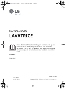 Manuale LG F4WV309SAE Lavatrice