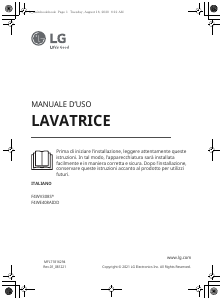 Manuale LG F4WE408AIDD Lavatrice