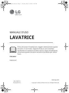 Manuale LG F4WV510S1EA Lavatrice