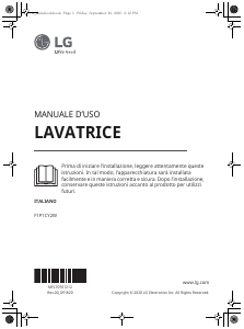 Manuale LG F1P1CY2W Lavatrice