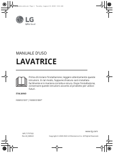 Manuale LG F4WV310S6PE Lavatrice