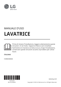 Manuale LG F2WM308S0E Lavatrice