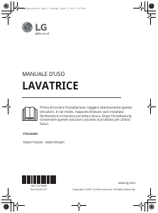 Manuale LG F6WV710S2EA Lavatrice