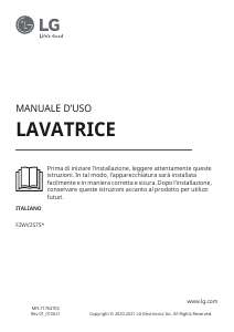 Manuale LG F2WV2S7S6E Lavatrice