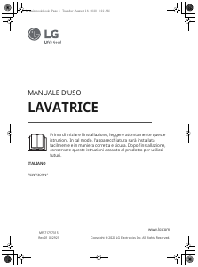 Manuale LG F4WV309N3E Lavatrice