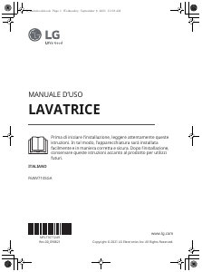 Manuale LG F6WV710SGA Lavatrice