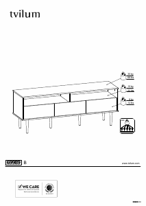 Manual Tvilum 69989 TV Bench