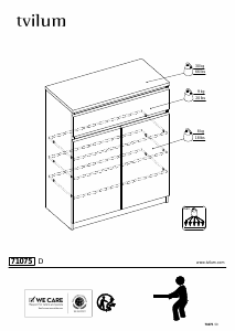 Manuale Tvilum 71075 Cassettiera