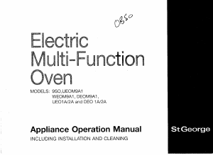 Manual St George UEO9B Oven