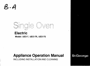 Manual St George UEO-7 Oven