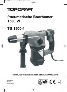 Handleiding Topcraft TB 1500-1 Boorhamer