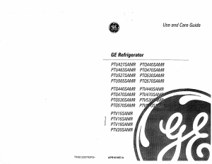 Handleiding GE PTG570SAMR Koel-vries combinatie