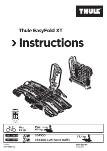 说明书 ThuleEasyFold XT 3自行车支架