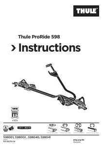 Bruksanvisning Thule ProRide 598 Cykelhållare