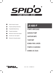 Handleiding Spid'o JE-600-P Tuinpomp