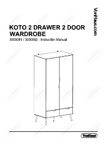 Manual VonHaus 3000067 Koto Garderobă