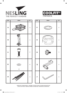 Manual Nesling Coolfit Garden Parasol