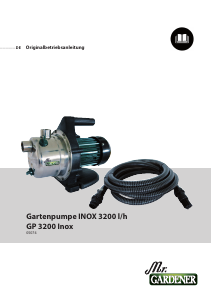 Bedienungsanleitung Mr. Gardener GP 3200 INOX Gartenpumpe