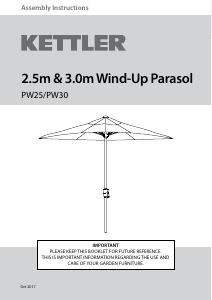 Manual Kettler PW25 Garden Parasol