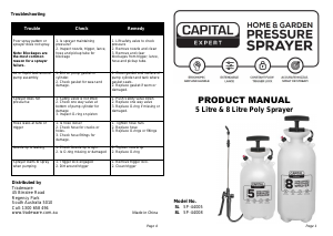 Manual Capital Expert SP-44005 Garden Sprayer