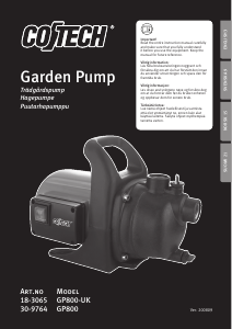 Manual Cotech GP800 Garden Pump