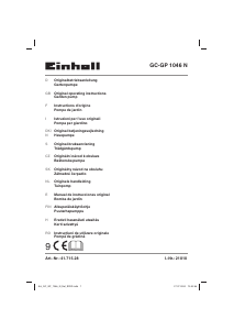 Käyttöohje Einhell GC-GP 1046 N Puutarhapumppu