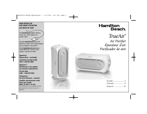 Manual Hamilton Beach 04384 Air Purifier