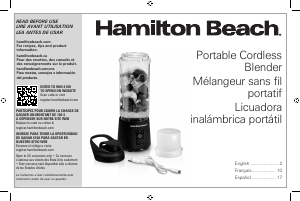 Manual Hamilton Beach 51182 Blender