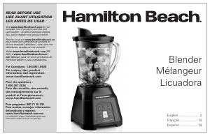 Manual Hamilton Beach 56207 Blender