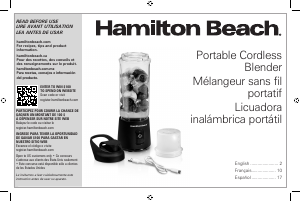 Manual de uso Hamilton Beach 51180 Batidora