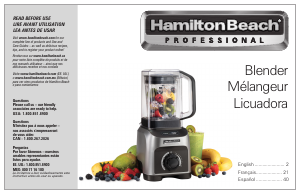 Mode d’emploi Hamilton Beach 58870 Blender