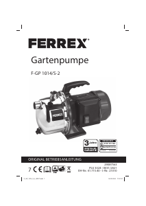 Bedienungsanleitung Ferrex F-GP 1014/S-2 Gartenpumpe