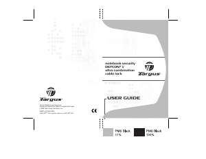 Manual Targus PA400U DEFCON 1 Security Cable Lock