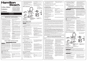 Manual de uso Hamilton Beach 46294 Máquina de café