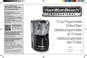 Handleiding Hamilton Beach 49500 Koffiezetapparaat